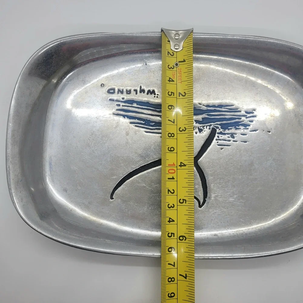 Wilton Armetale Wyland Whale Tail‎ Bread Tray Pewter Metal Serving Dish 829514